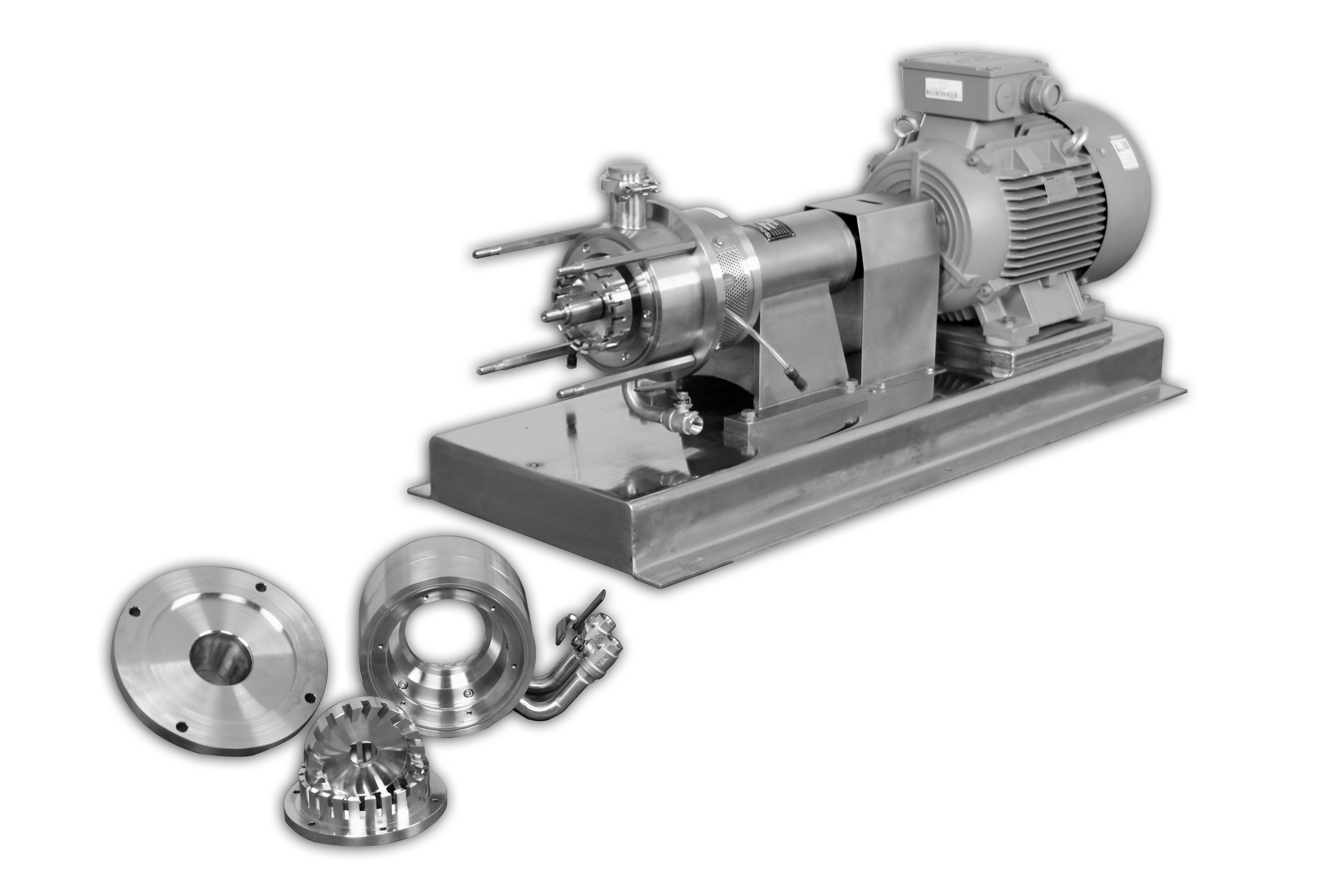 Linear emulsifying mixer (homogenizer)