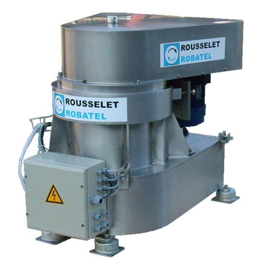 VERTICAL DECANTING CENTRIFUGE WITH AUTOMATIC BOTTOM DISCHARGE