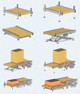 Lifting pallet conveyors