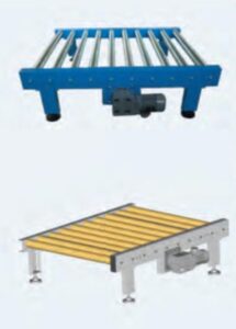 Roller conveyors for pallets
