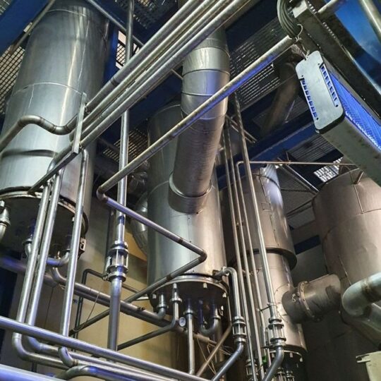 Unipektin two-stage evaporator station